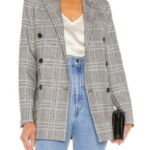 ALLSAINTS Astrid Check Double Breasted Plaid Blazer NWT 8